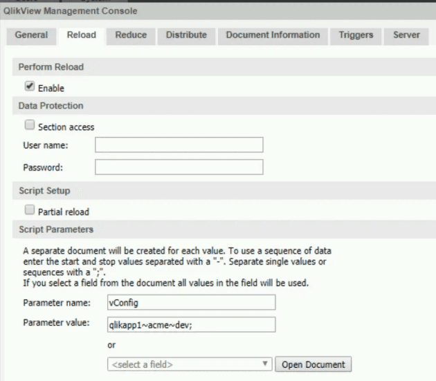 Variable setup in the QMC