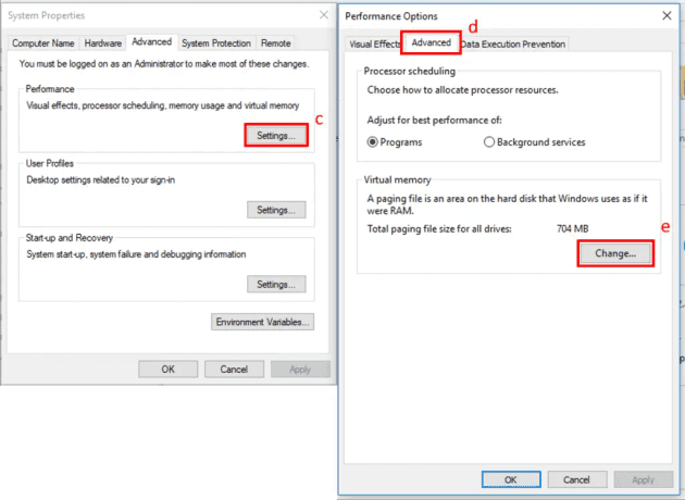 Getting to Pagefile settings